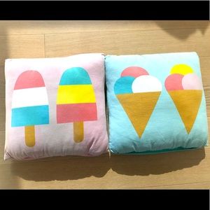 Two couch throw pillows